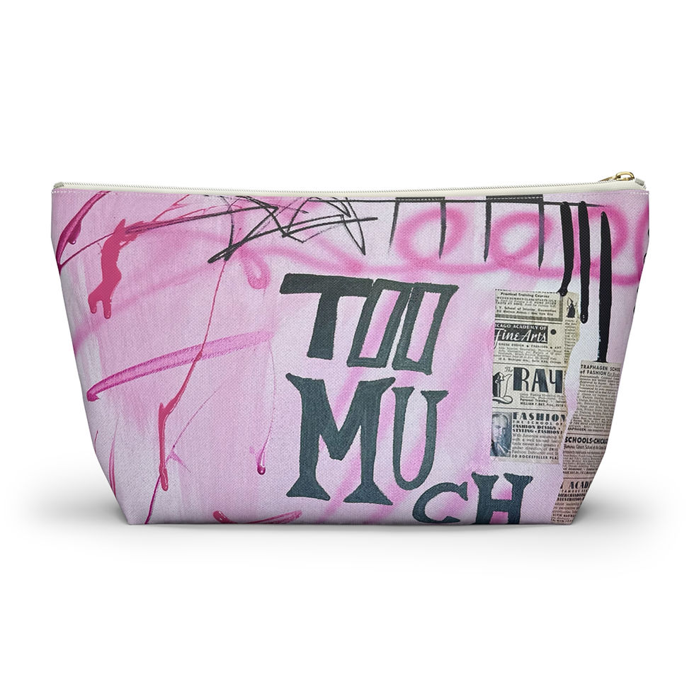 Thumbnail: “too much motion" airbrush makeup pouch