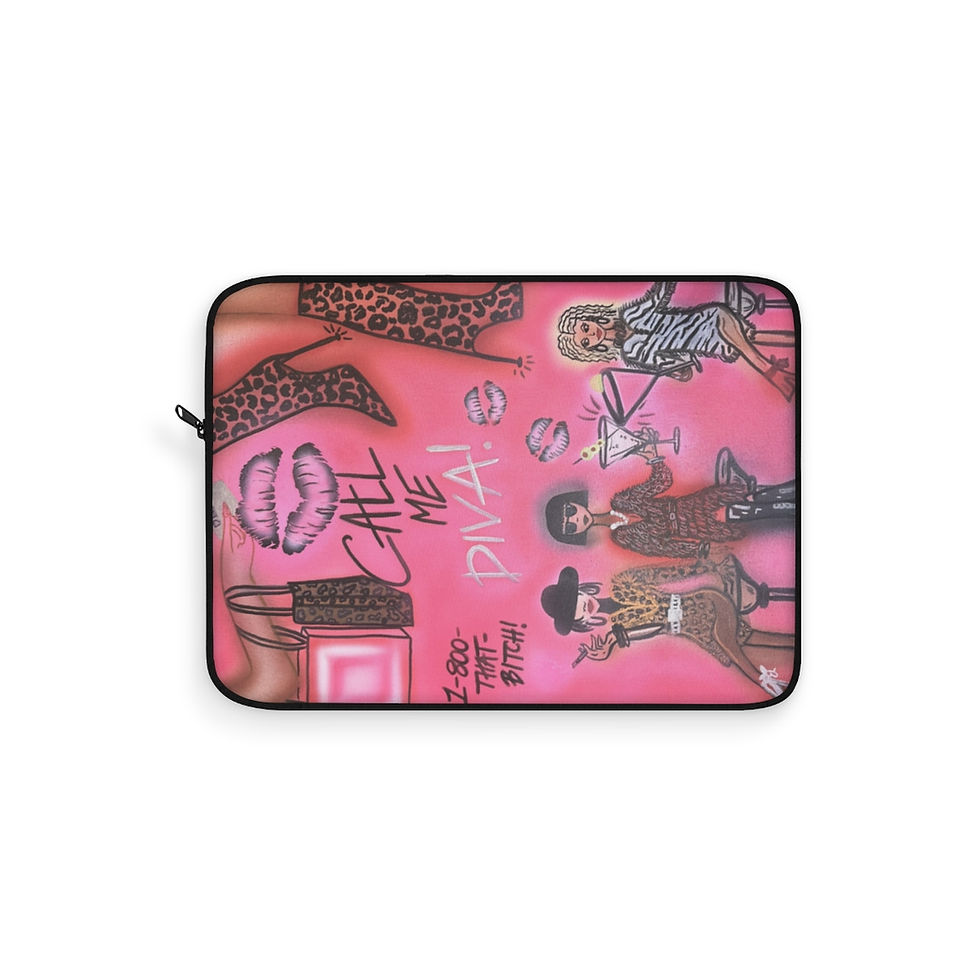 "party diva" airbrush laptop sleeve