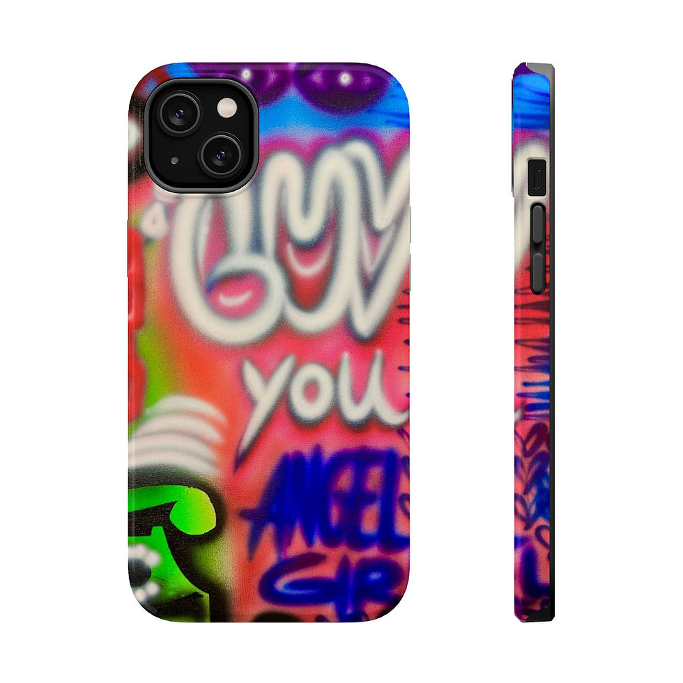Thumbnail: MagSafe "luv u angel girl" airbrush iPhone case 