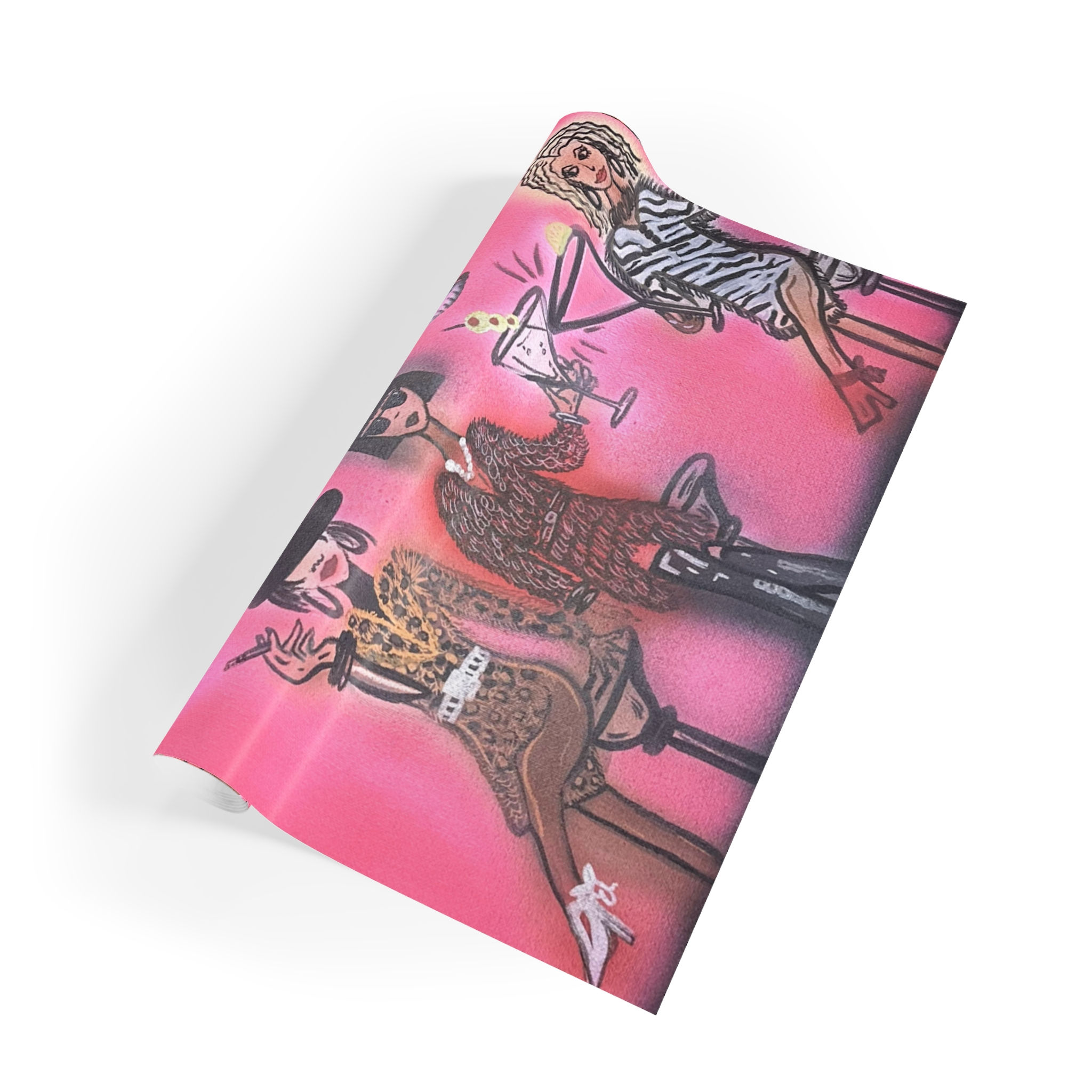 "party diva" airbrush wrapping paper