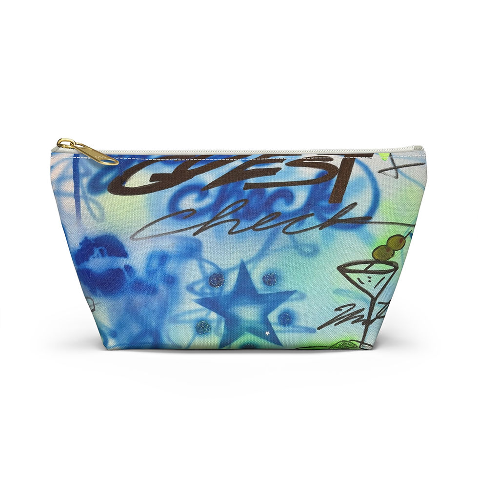 Thumbnail: "guest check" airbrush makeup pouch