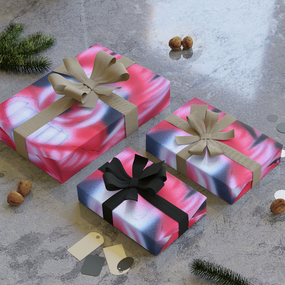 Thumbnail: "be happy go lucky" airbrush wrapping paper
