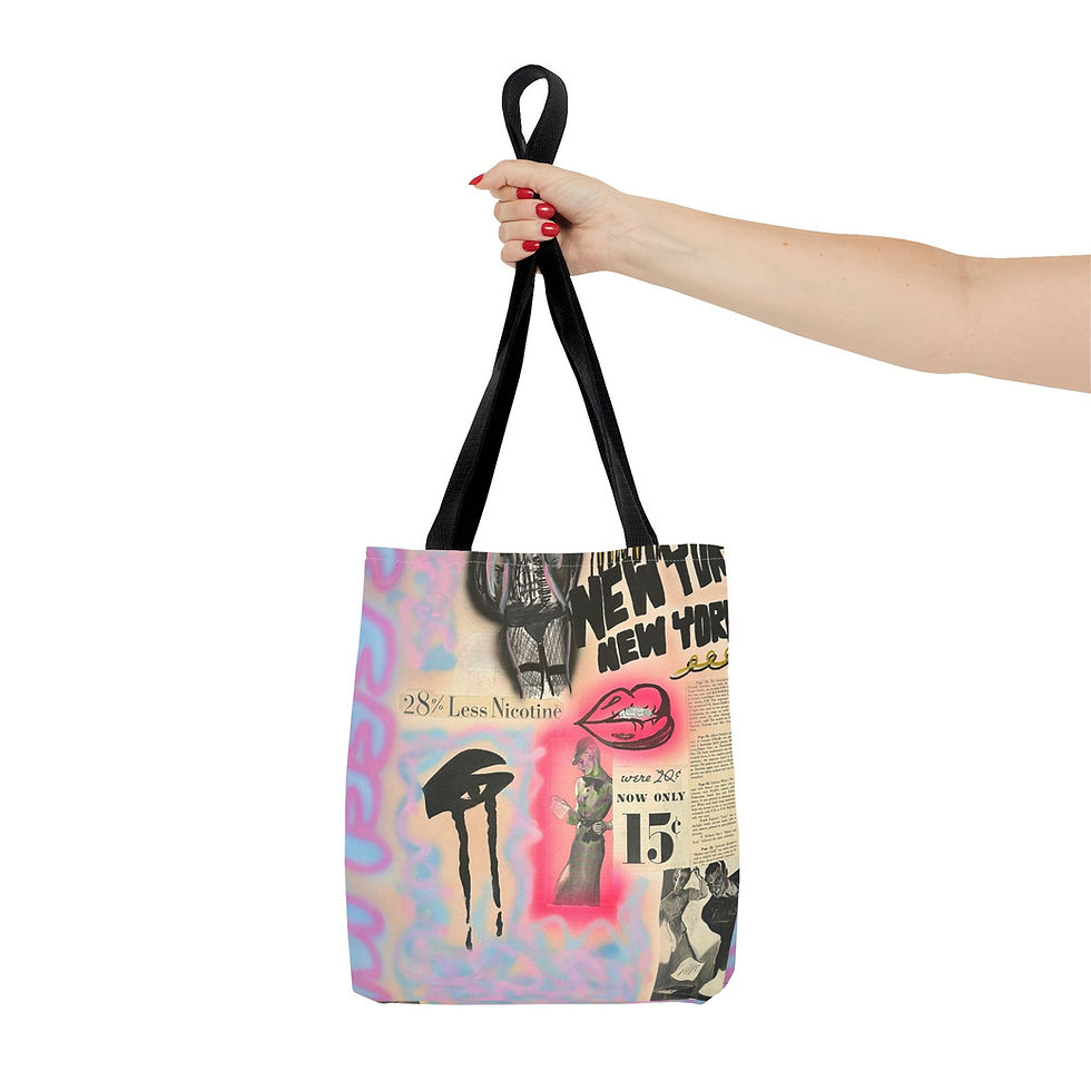 Thumbnail: "new york, new york" airbrush tote bag