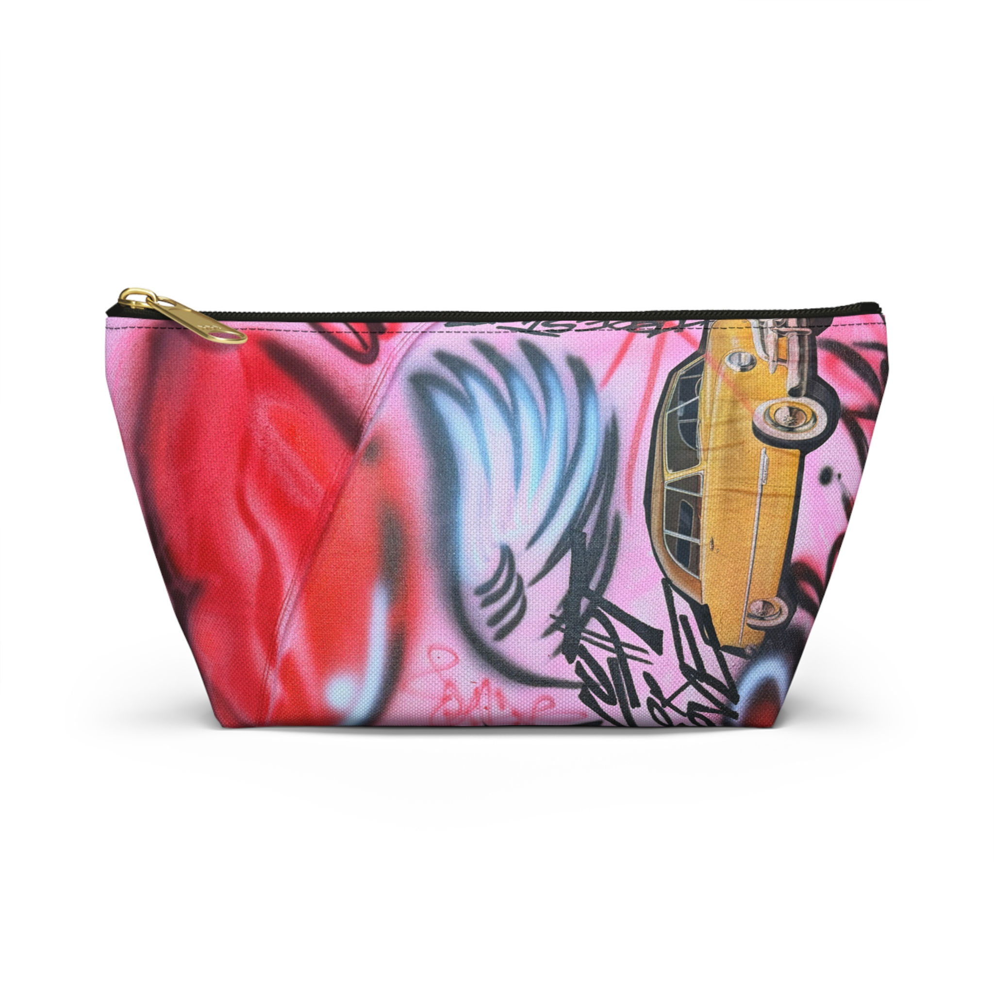 "lust or love" airbrush makeup pouch