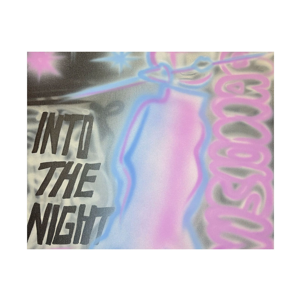Thumbnail: "into the night" airbrush horizontal print