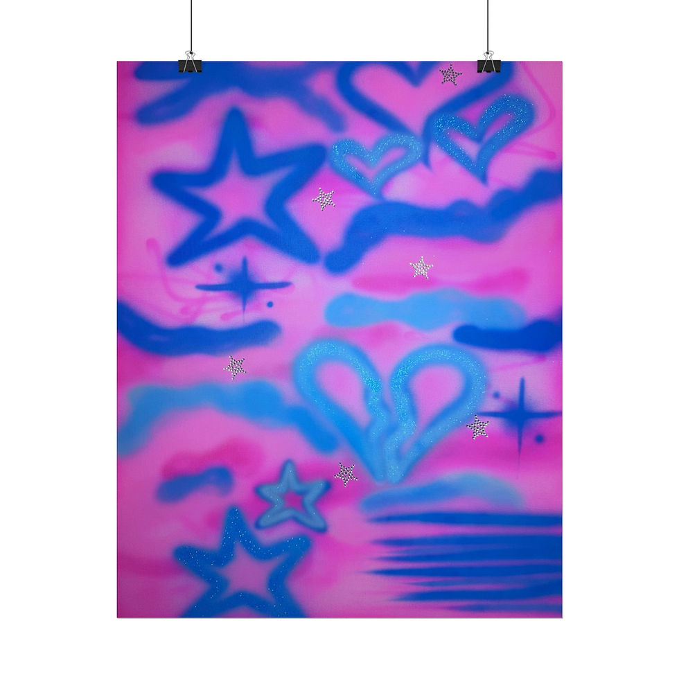 Thumbnail: "blue camo" airbrush rolled print