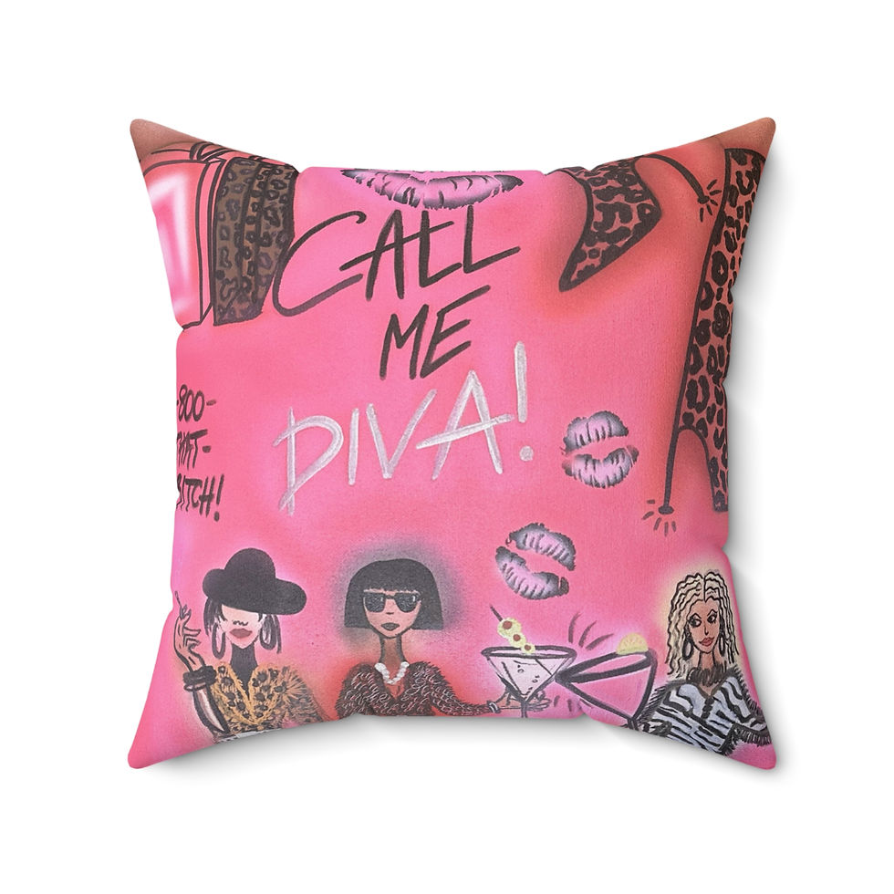 Thumbnail: "party diva" airbrush pillow