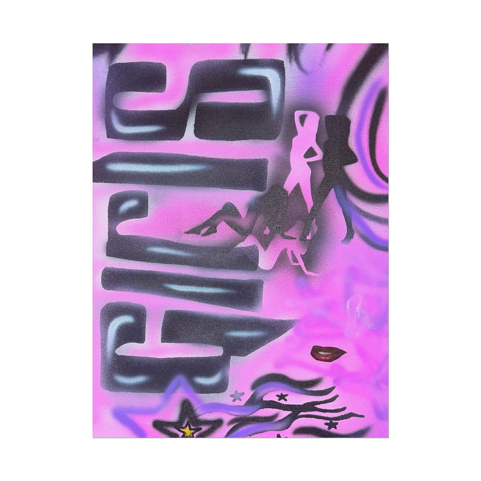 Thumbnail: "neon nights" airbrush rolled print