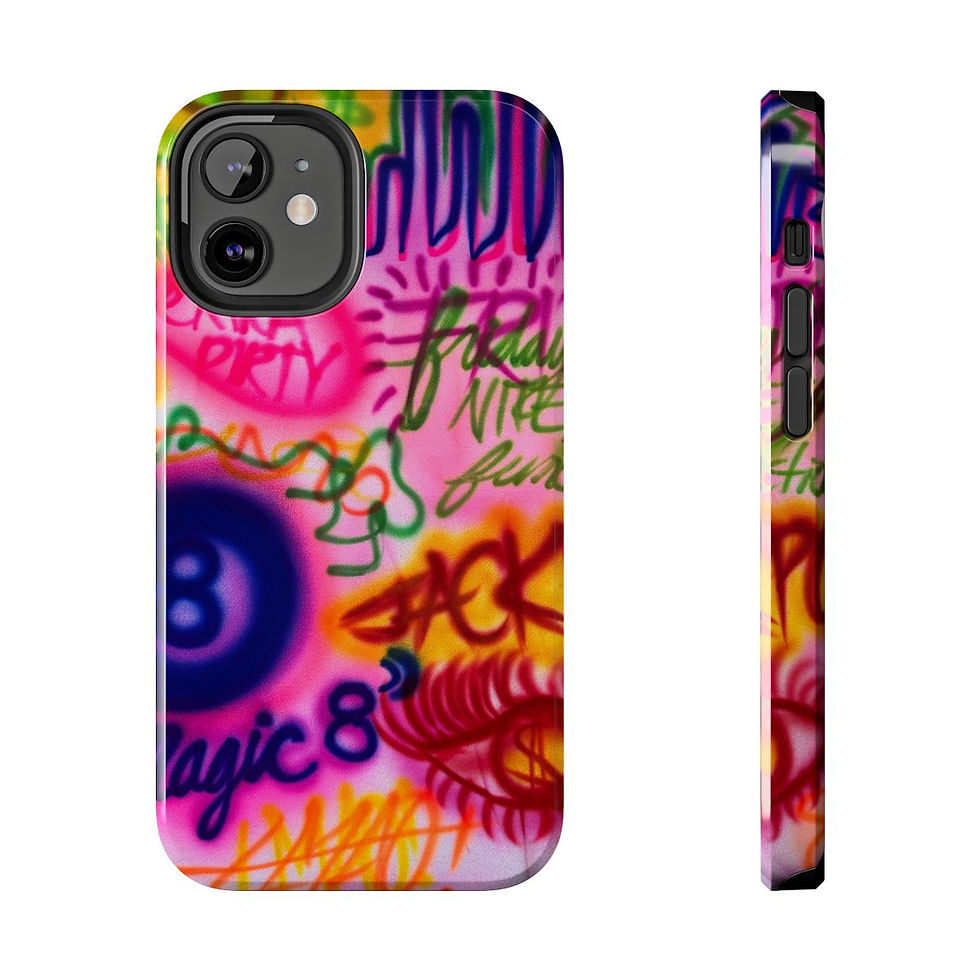 Thumbnail: "colorful chaos" airbrush iPhone case