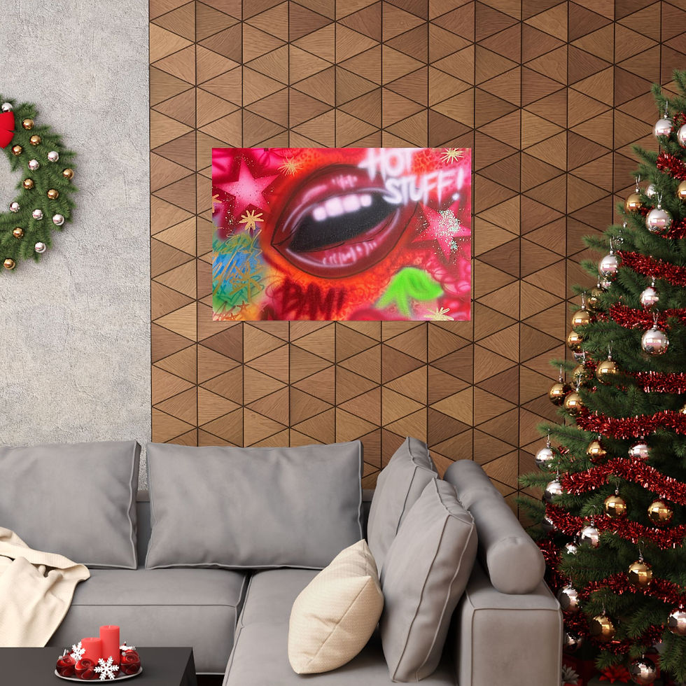 Thumbnail: "hot stuff" airbrush horizontal print