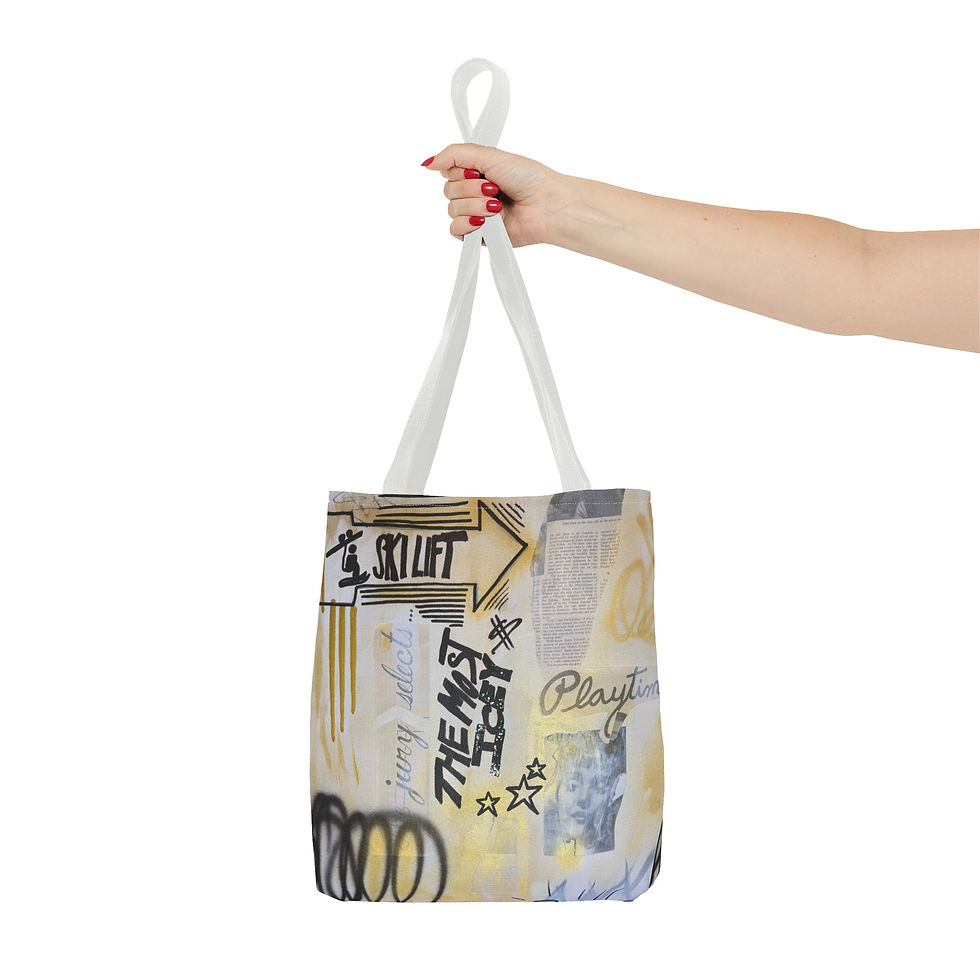 Thumbnail: "golden glacier" airbrush tote bag