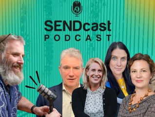 SENDcast Podcast with image of host and guests