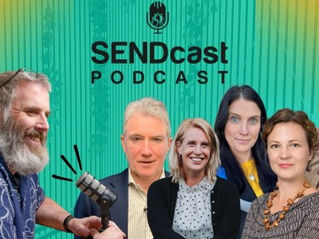 SENDcast Podcast with image of host and guests