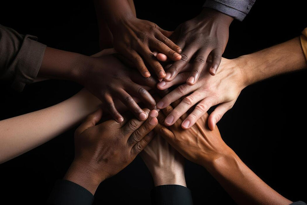 group-of-people-joining-hands-together-on-black-background-closeup-stack-of-hands-showing-