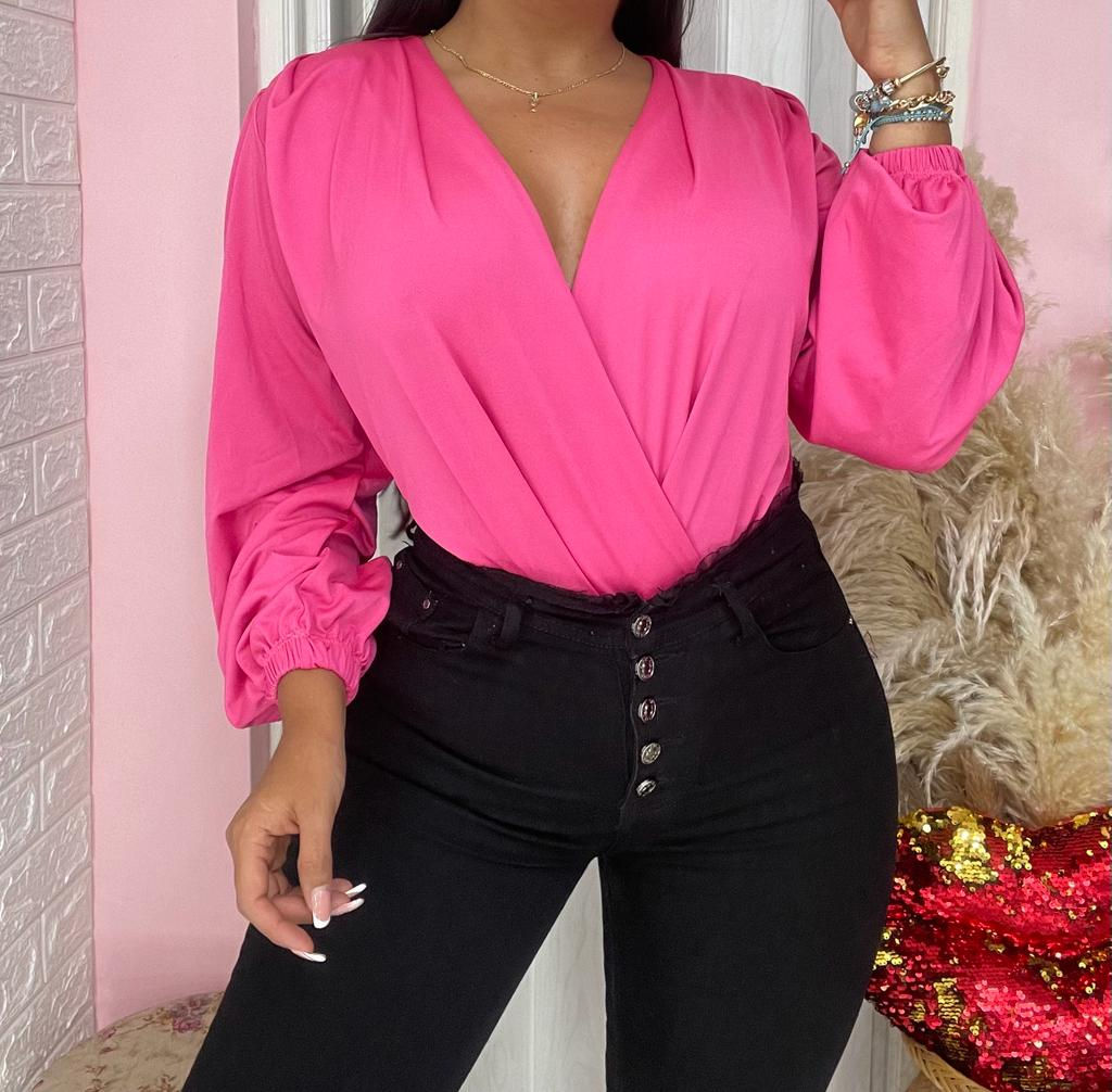 Blusa manga larga rosada