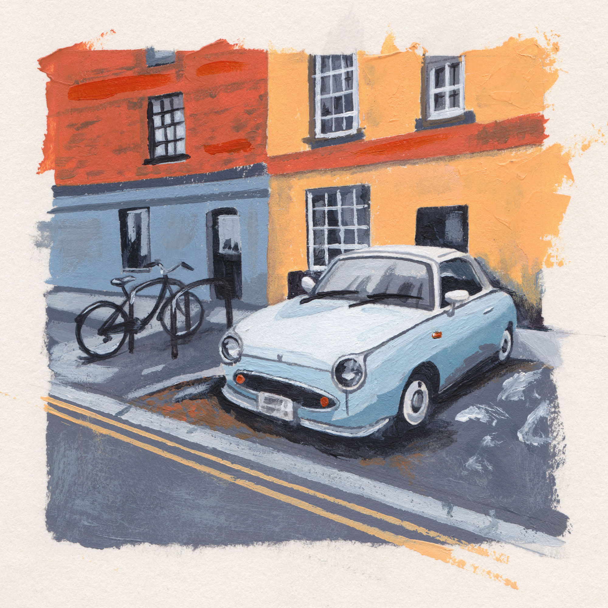 Figaro and Bicycle Giclée Print