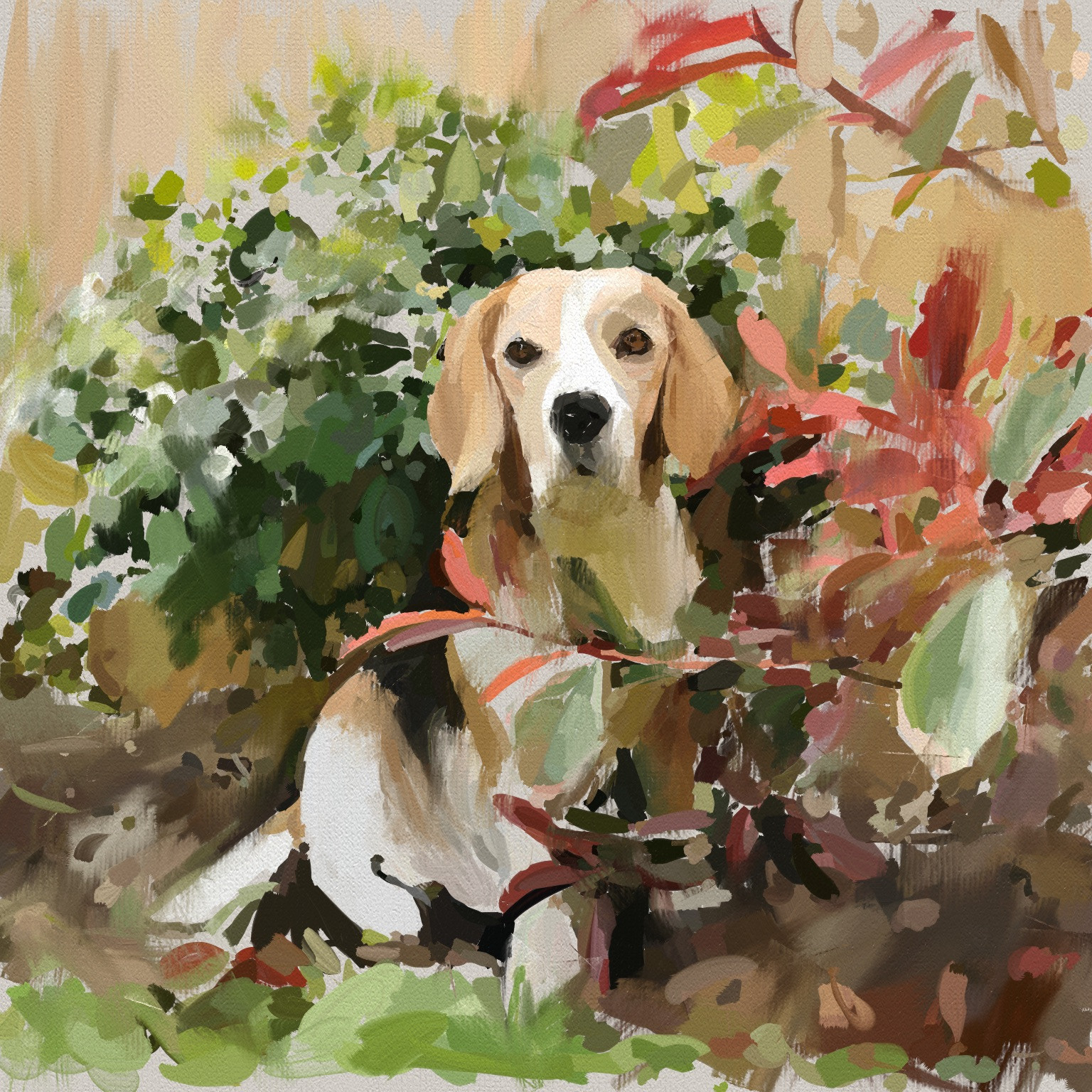 Rupert Amongst the Plants, Giclée Print