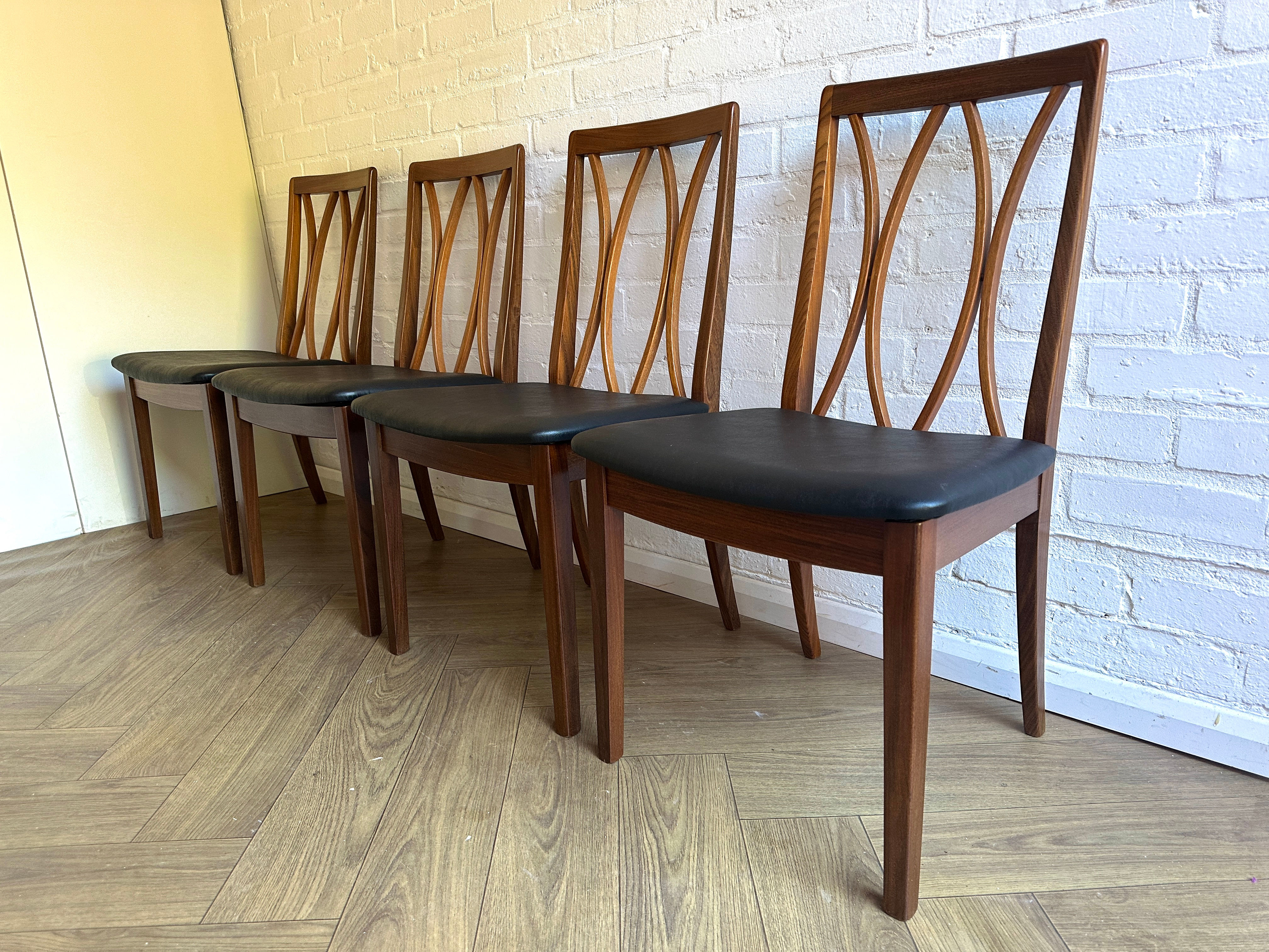 G Plan ‘Fresco’ Teak Dining chairs Vintage Retro mid century original 1970s