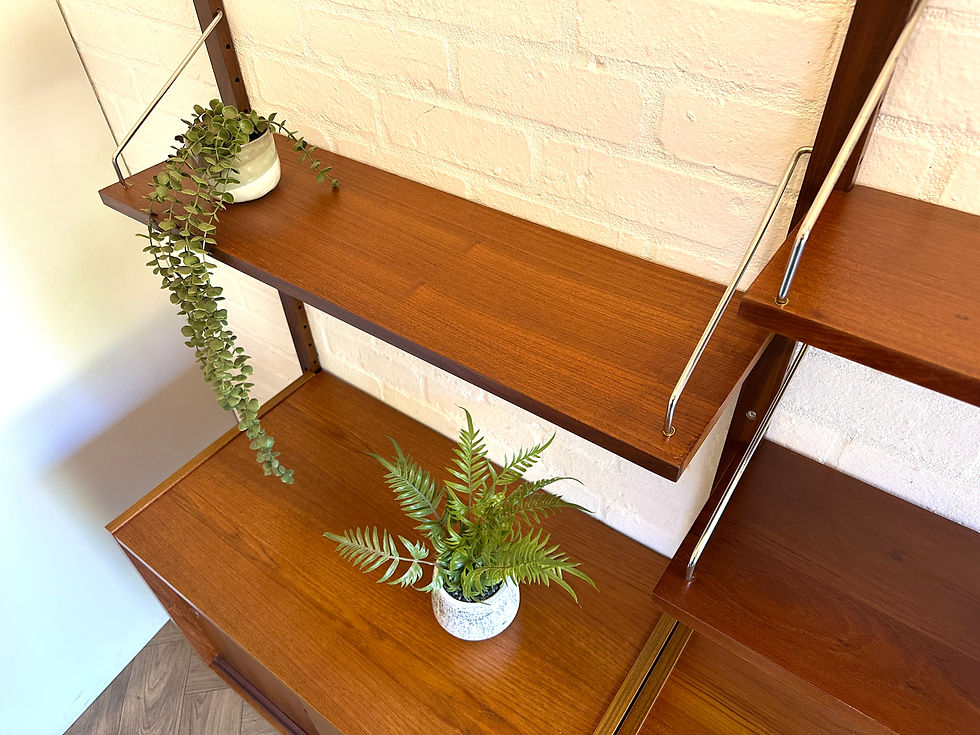 Thumbnail: PS System Wall shelving system mid century teak 1960s 