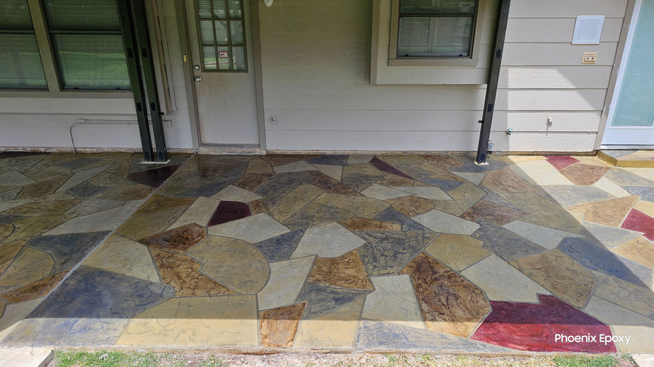 Flagstone decorative concrete overlay