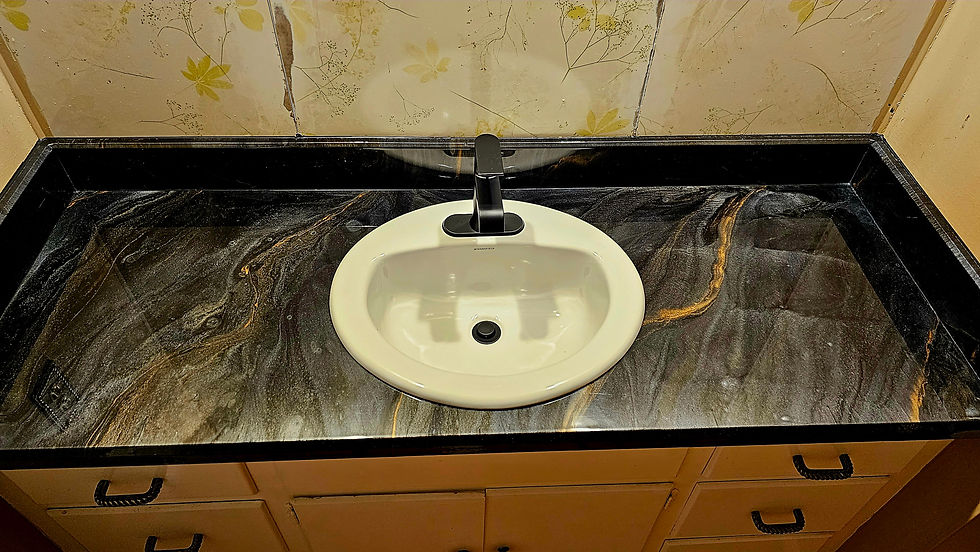 Black and Gold Epoxy Vanity