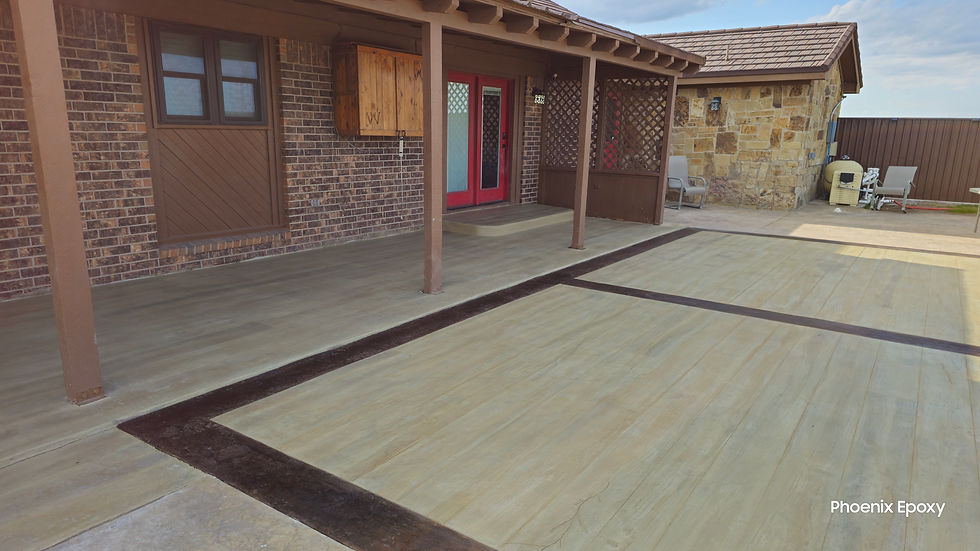 Large decorative concrete overlay