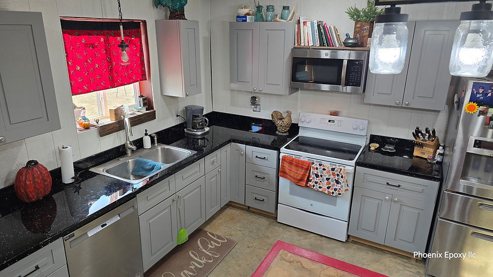Black Kitchen Counters