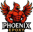 Muscular phoenix: Phoenix Epoxy LLC logo