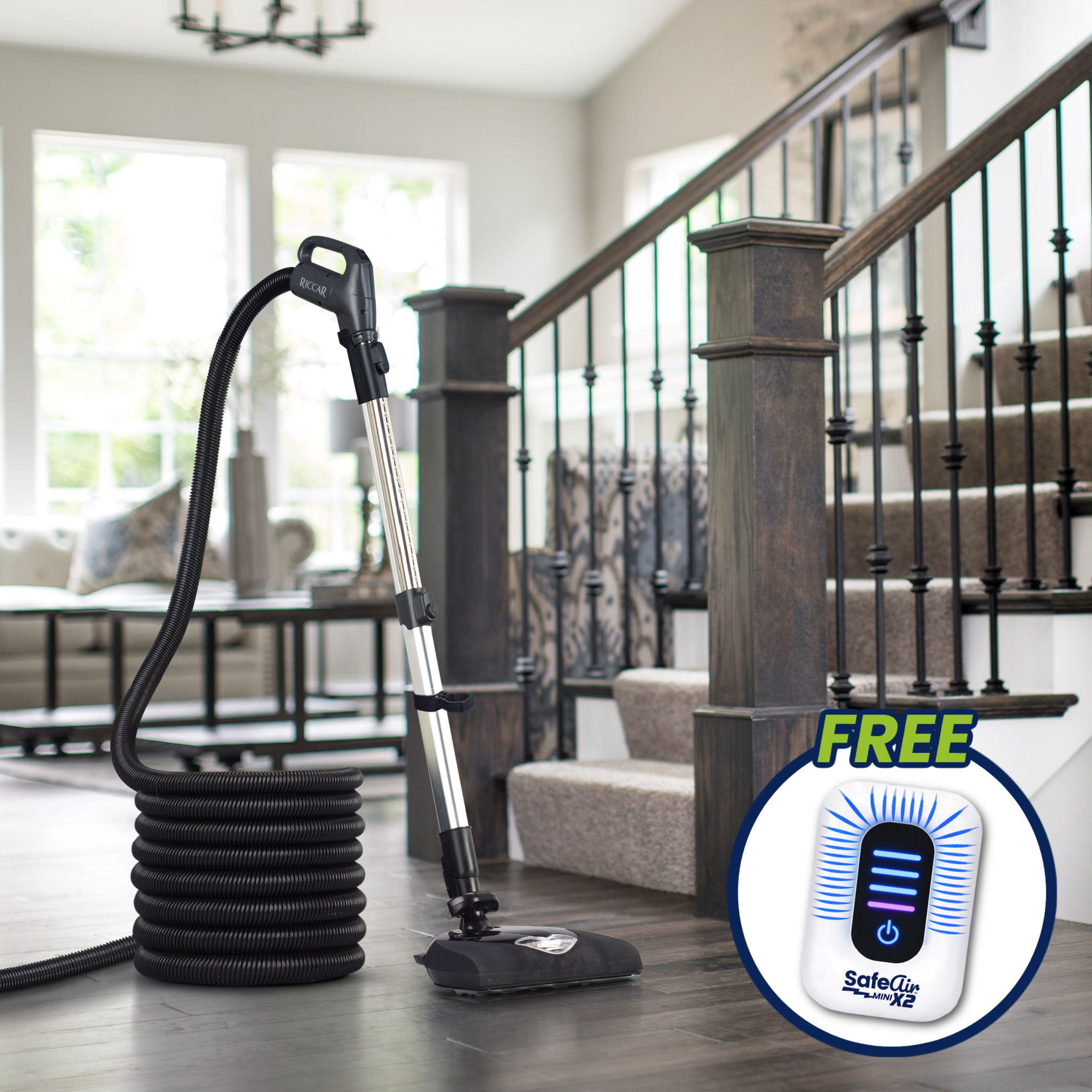Riccar™ Deluxe Hybrid Central Vacuum