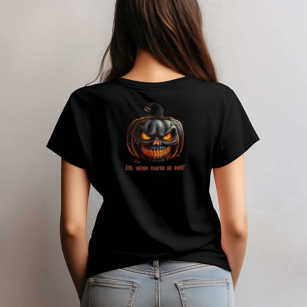 Thumbnail: "Evil Never Tasted So Sweet" Halloween Pumpkin T-Shirt