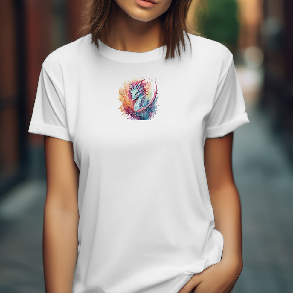Thumbnail: Colorful Watercolor Dragon T-Shirt