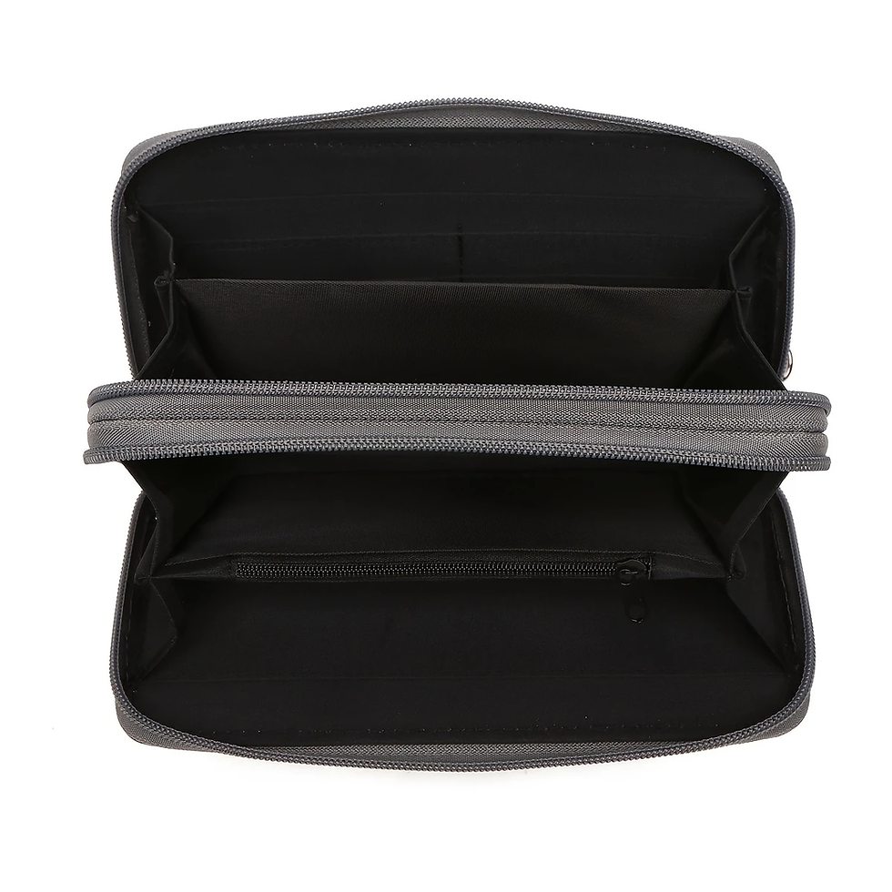 Thumbnail: Gothic Skull Barrel Purse & Wallet Set Studded Black Punk Handbag Gift