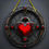 Thumbnail: Gothic Red Heart Stained Glass Suncatcher – 2D Flat Hanging Window Decor