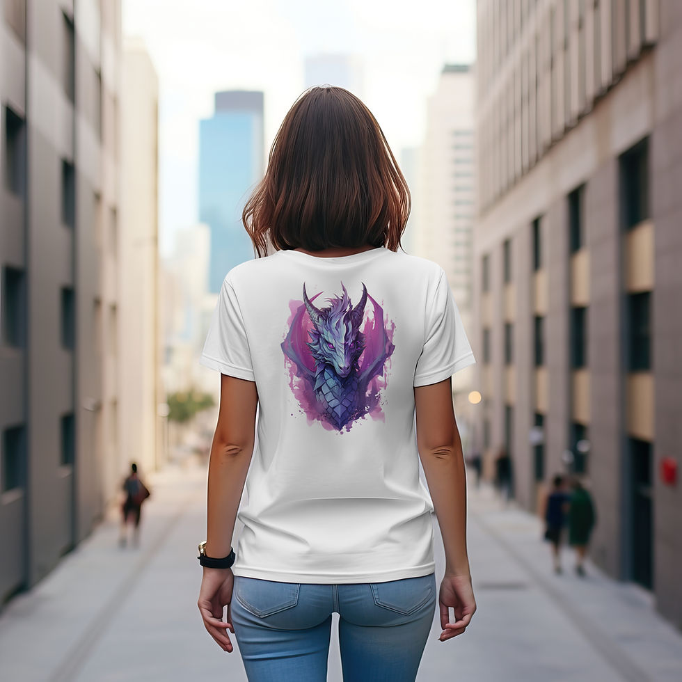 Thumbnail: "Mystical Dragon Portrait: Fantasy Art T-Shirt"