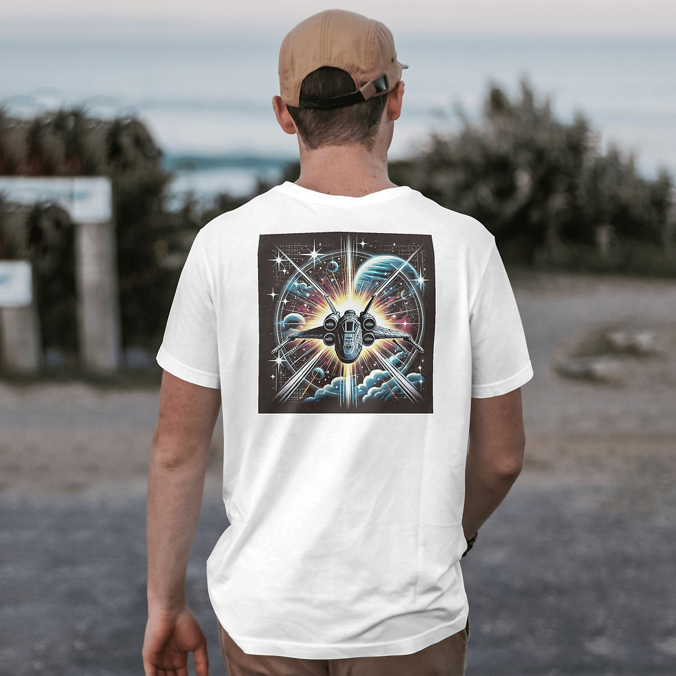 "Cosmic Starship Adventure: Sci-Fi Space T-Shirt"