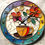 Thumbnail: Coffee Cup Wall Clock 10” Silent Wooden Veneer Stained Glass Style Home Decor