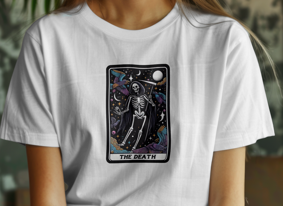 The Death Tarot Card T-Shirt - Mystical Gothic Design