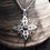Thumbnail: "Silver Gothic Pendant with Moon Phases and Black Gemstone"