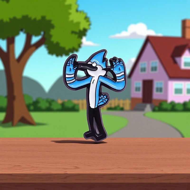 Regular Show Mordecai Enamel Pin – Cartoon Blue Jay Funny Lapel Badge