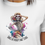 Thumbnail: "Dance Like Nobody’s Watching" Skeleton Art T-Shirt – Colorful Skeleton Design