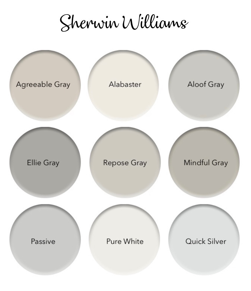 Sherwin Williams neutrals for staging