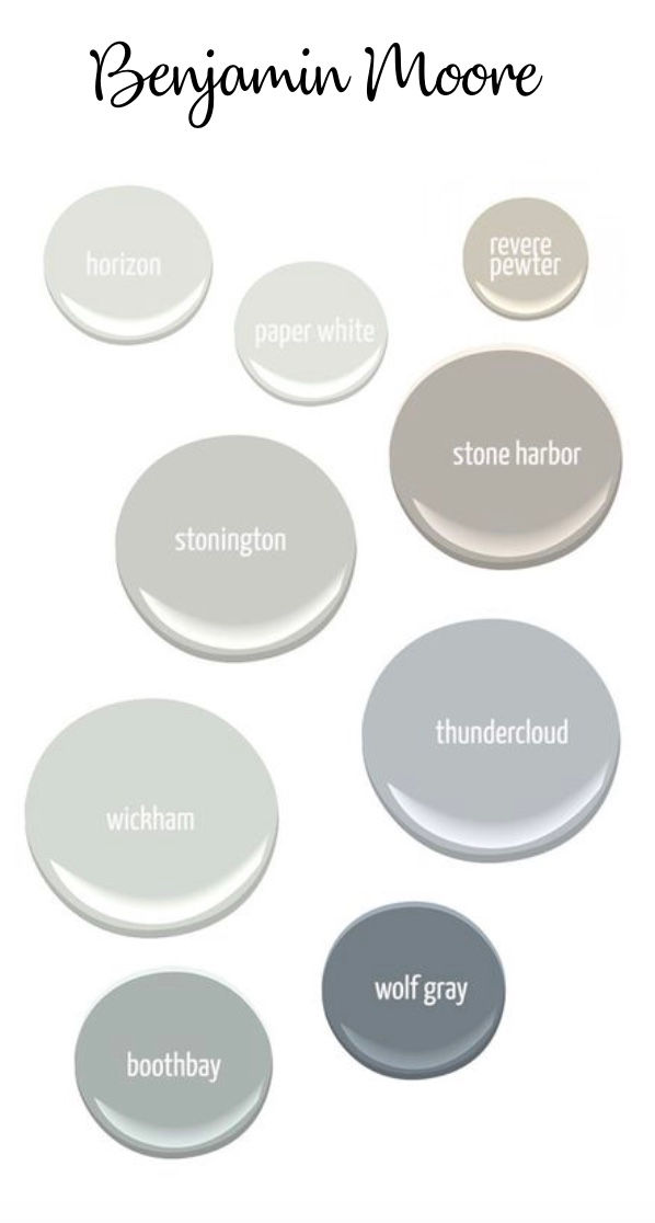 Benjamin Moore neutrals for staging bathrooms