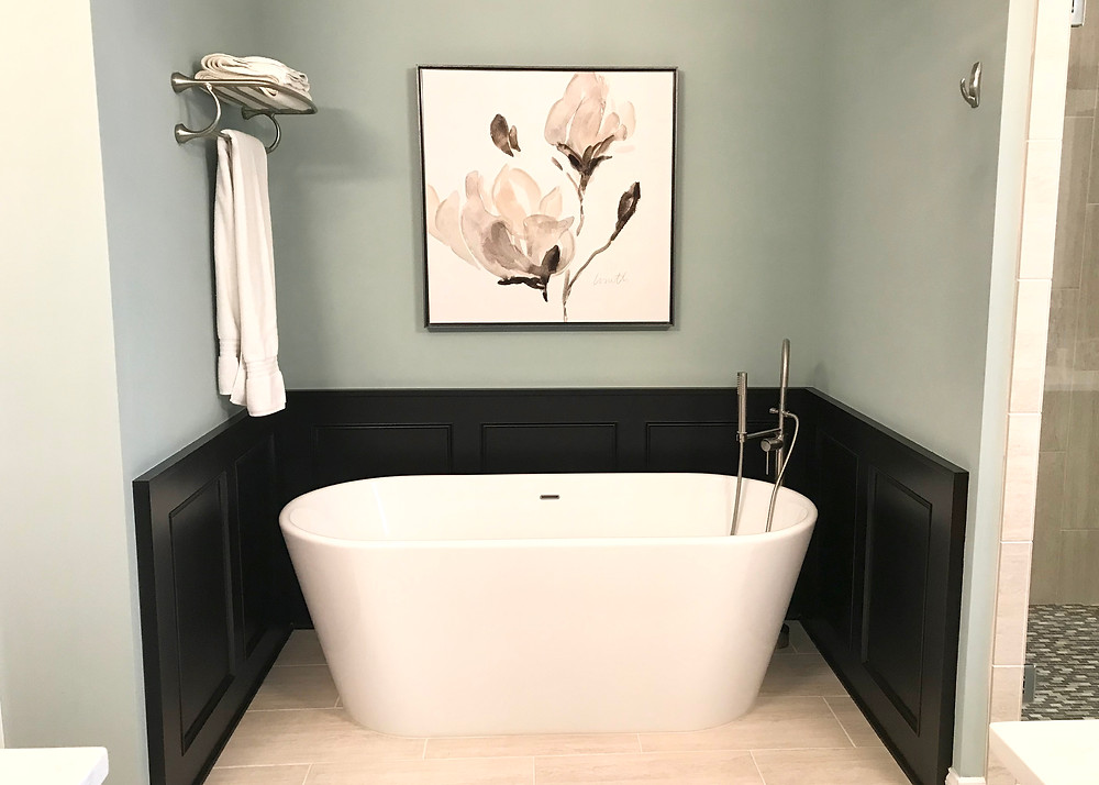 Create a serene, spa feel to help your bathroom shine