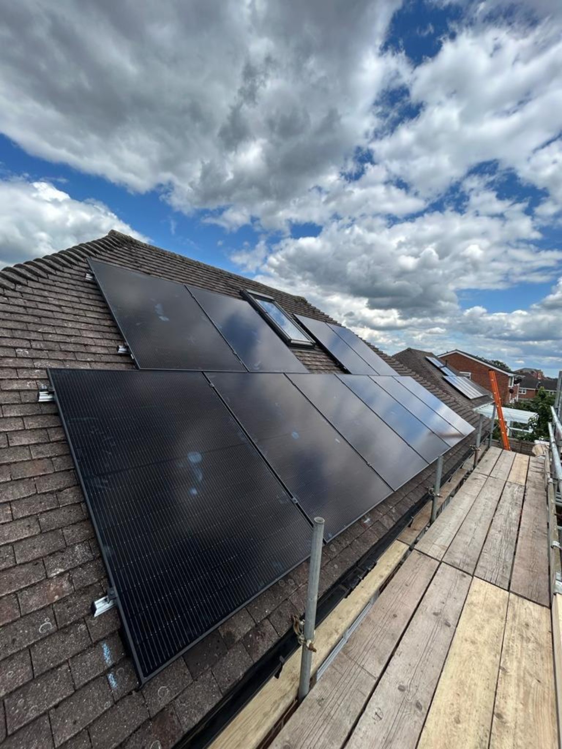 Large residential rooftop solar array