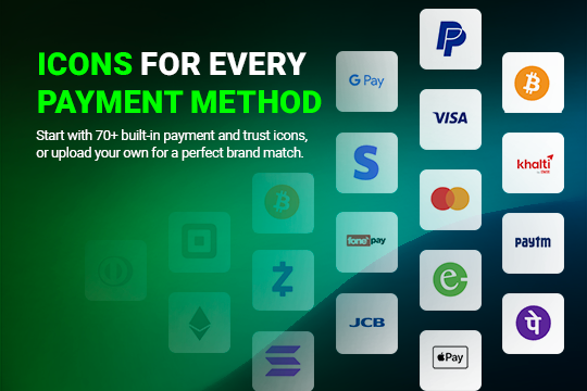 Payment Icons Widget banner