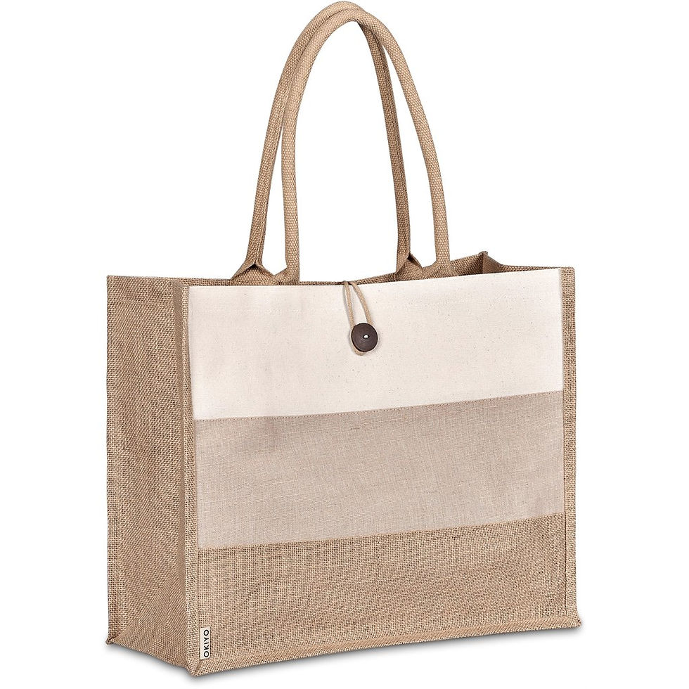 Okiyo Fukei Jute & Cotton Tote Plain
