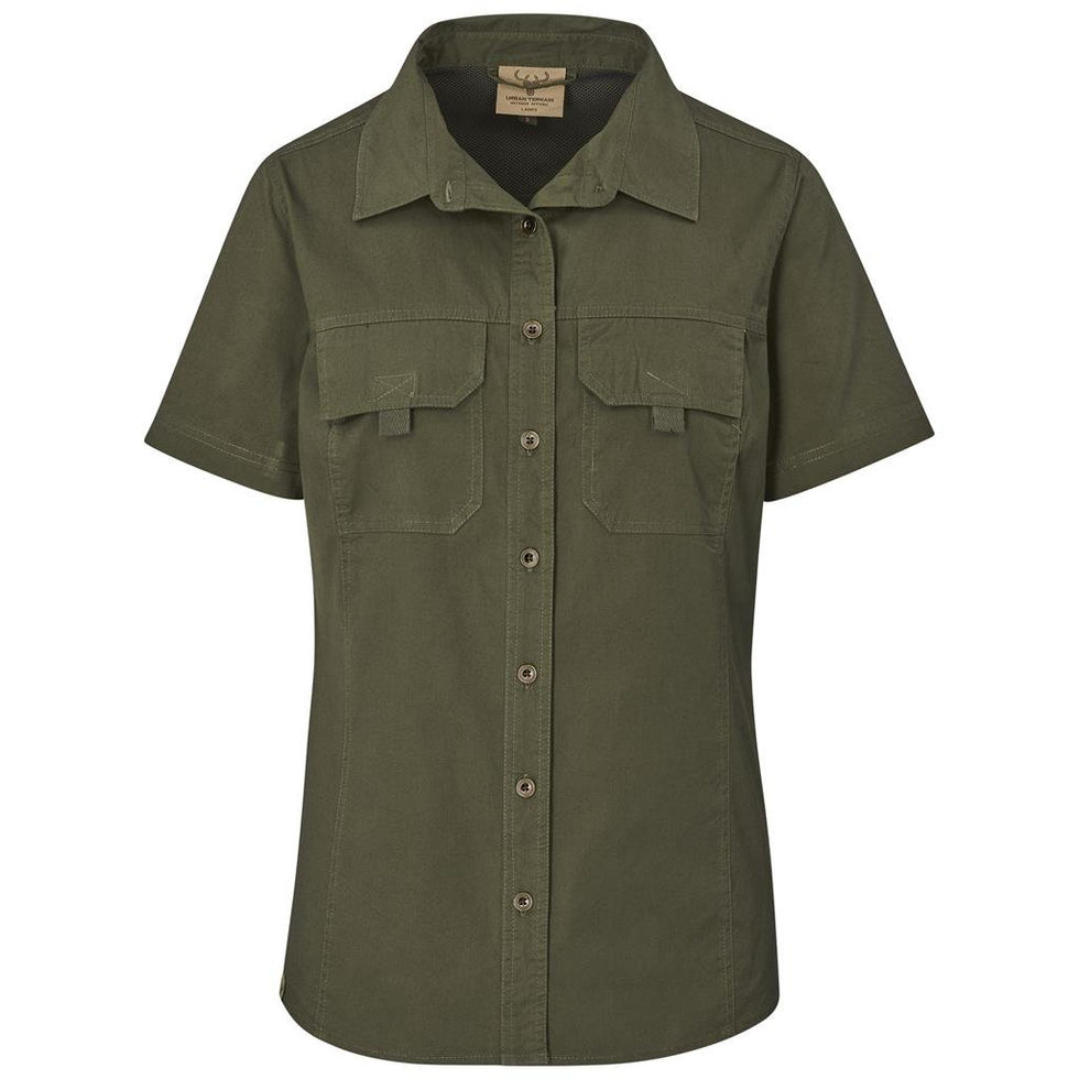 Womens Short Sleeve Olive Shirt
