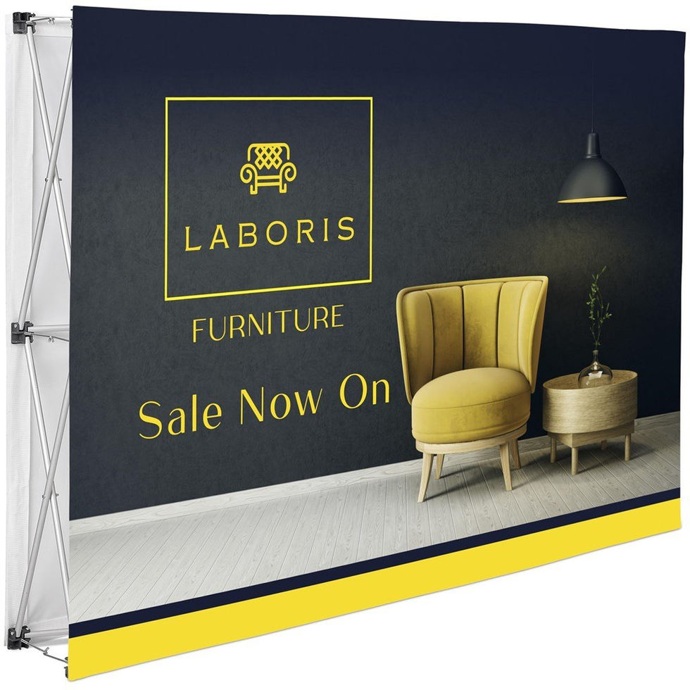 Double-Sided Straight Banner Wall Ad