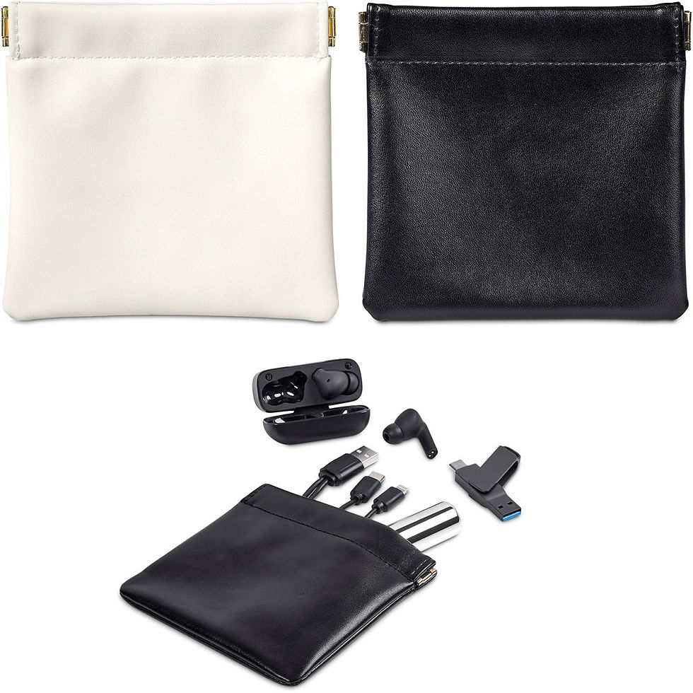 Eva & Elm Plush PU Tech & Accessory Pouch Plain