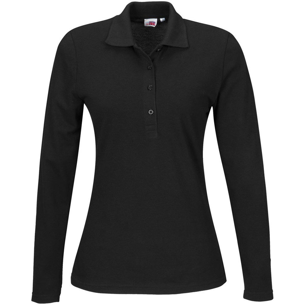Women's long sleeve black golf shirt